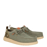 HEYDUDE Men’s Wally Funk Hunt Camo Shoes in Olive 