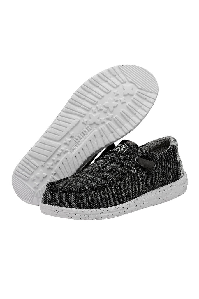 HEYDUDE Men's Wally Stretch Mix Shoes in Meteorite | 40025