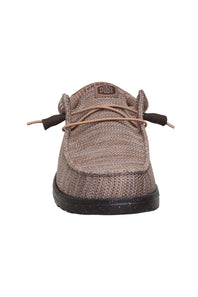 HEYDUDE Men’s Wally Stretch Sox Shoes in Deep Taupe/Mole Brown