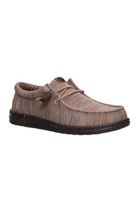 HEYDUDE Men’s Wally Stretch Sox Shoes in Deep Taupe/Mole Brown
