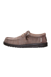 HEYDUDE Men’s Wally Stretch Sox Shoes in Deep Taupe/Mole Brown