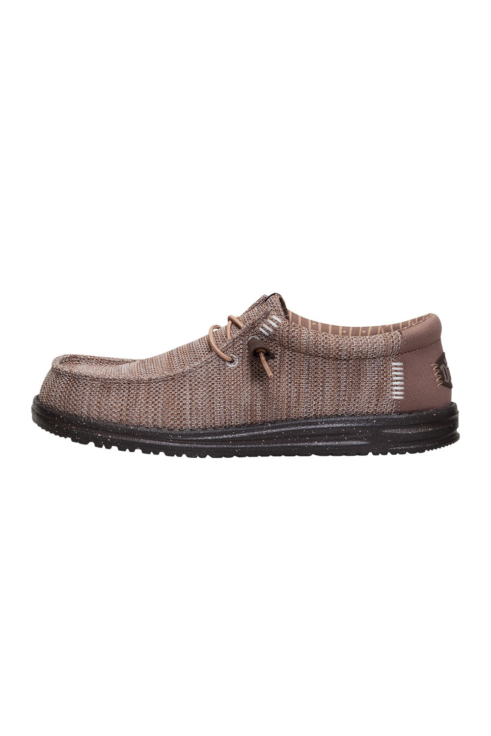 HEYDUDE Men’s Wally Stretch Sox Shoes in Deep Taupe/Mole Brown
