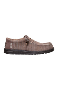 HEYDUDE Men’s Wally Stretch Sox Shoes in Deep Taupe/Mole Brown