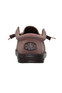 HEYDUDE Men’s Wally Stretch Sox Shoes in Deep Taupe/Mole Brown