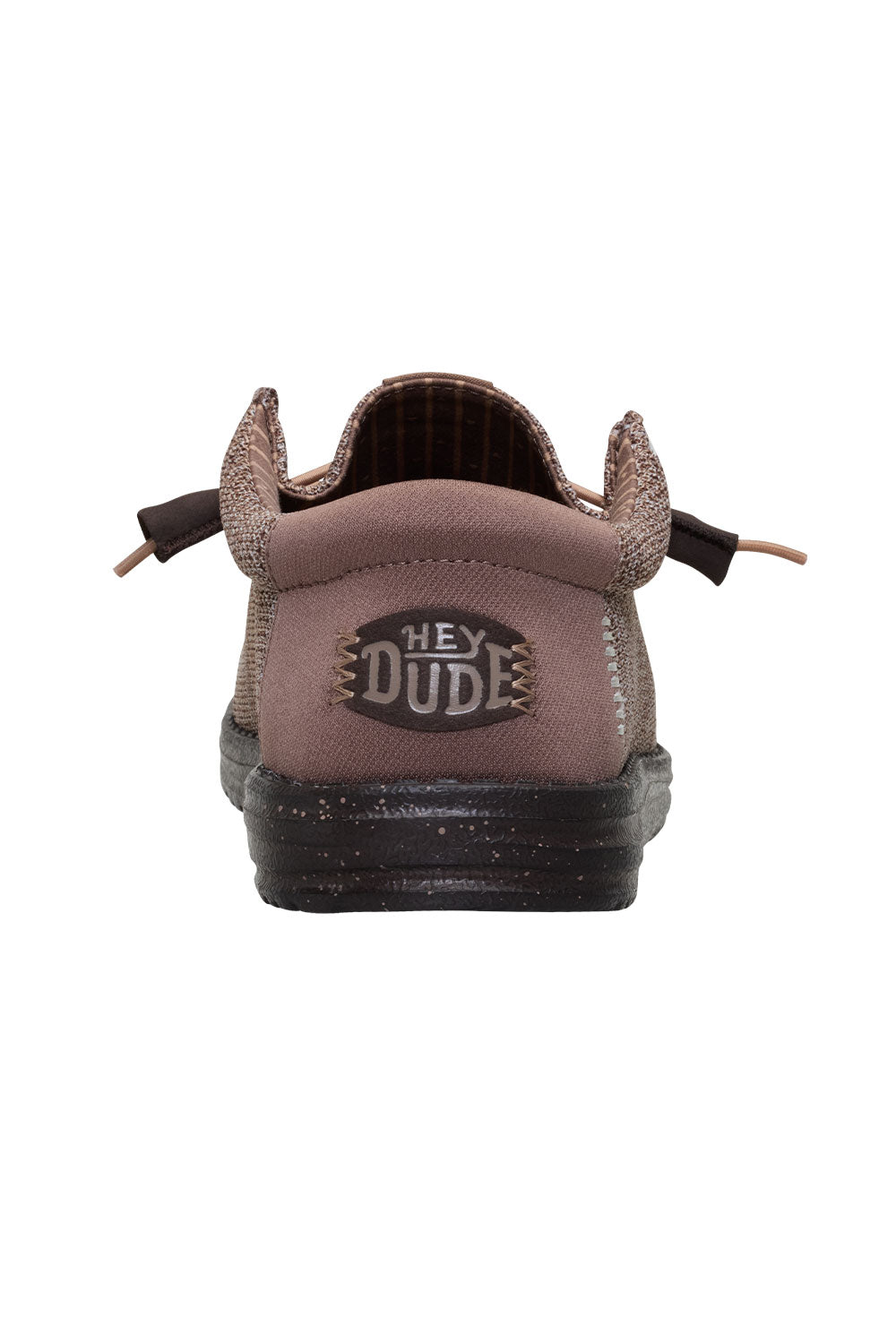 HEYDUDE Men’s Wally Stretch Sox Shoes in Deep Taupe/Mole Brown