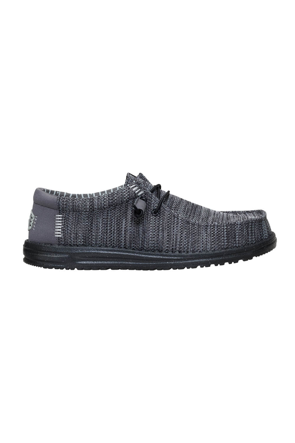 annakiki×scry mule shoes HEYDUDE Men's Wally Stretch Sox Shoes in Granite Grey/Black