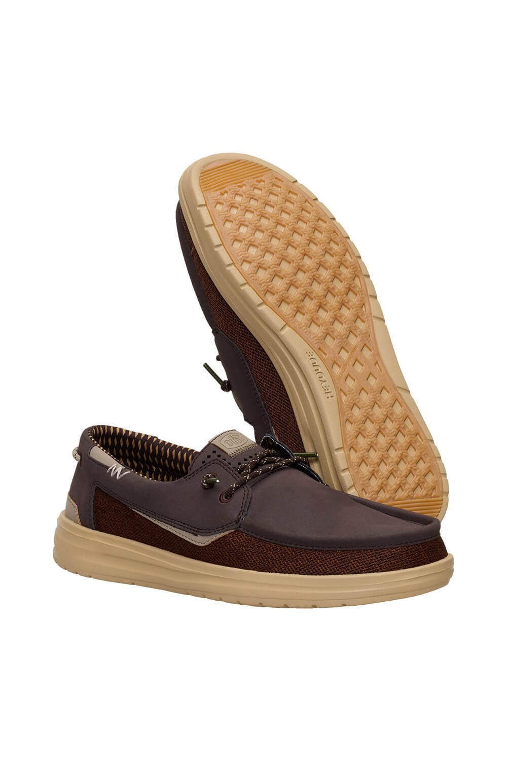 HEYDUDE Men’s Welsch Grip Classic Mesh Shoes in Brown