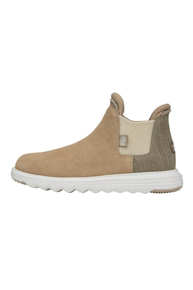 HEYDUDE Women’s Branson Suede Chelsea Booties in Tan