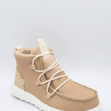 HEYDUDE Women’s Reyes Leather Booties in Taupe