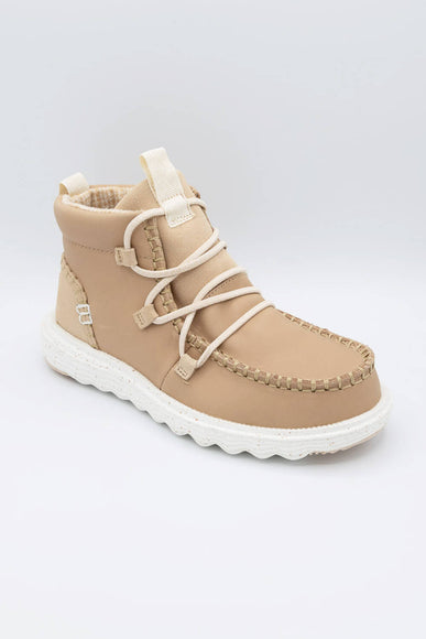 HEYDUDE Women’s Reyes Leather Booties in Taupe