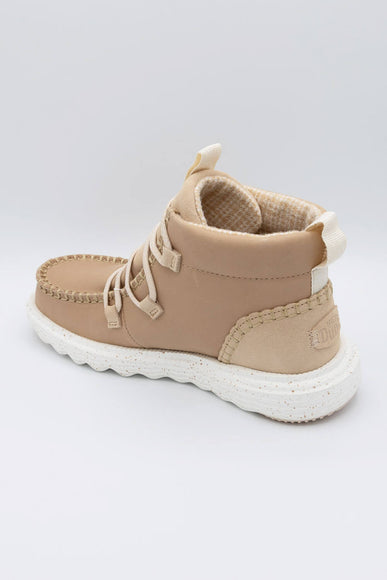 HEYDUDE Women’s Reyes Leather Booties in Taupe
