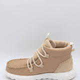 HEYDUDE Women’s Reyes Leather Booties in Taupe