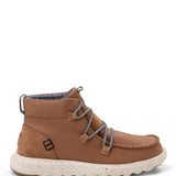 HEYDUDE Women’s Reyes Leather Booties in Tobacco Brown