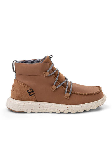 HEYDUDE Women’s Reyes Leather Booties in Tobacco Brown