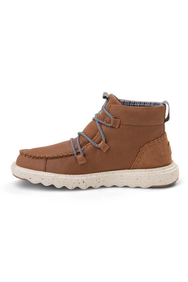 HEYDUDE Women’s Reyes Leather Booties in Tobacco Brown