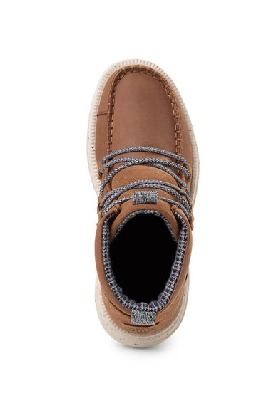 HEYDUDE Women’s Reyes Leather Booties in Tobacco Brown