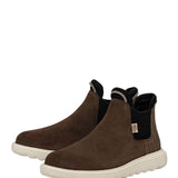 HEYDUDE Women’s Branson Suede Chelsea Booties in Coffee Brown