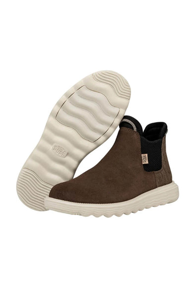 HEYDUDE Women’s Branson Suede Chelsea Booties in Coffee Brown