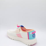 HEYDUDE Women’s Sirocco Colorblock Shoes in Cream/Multi 