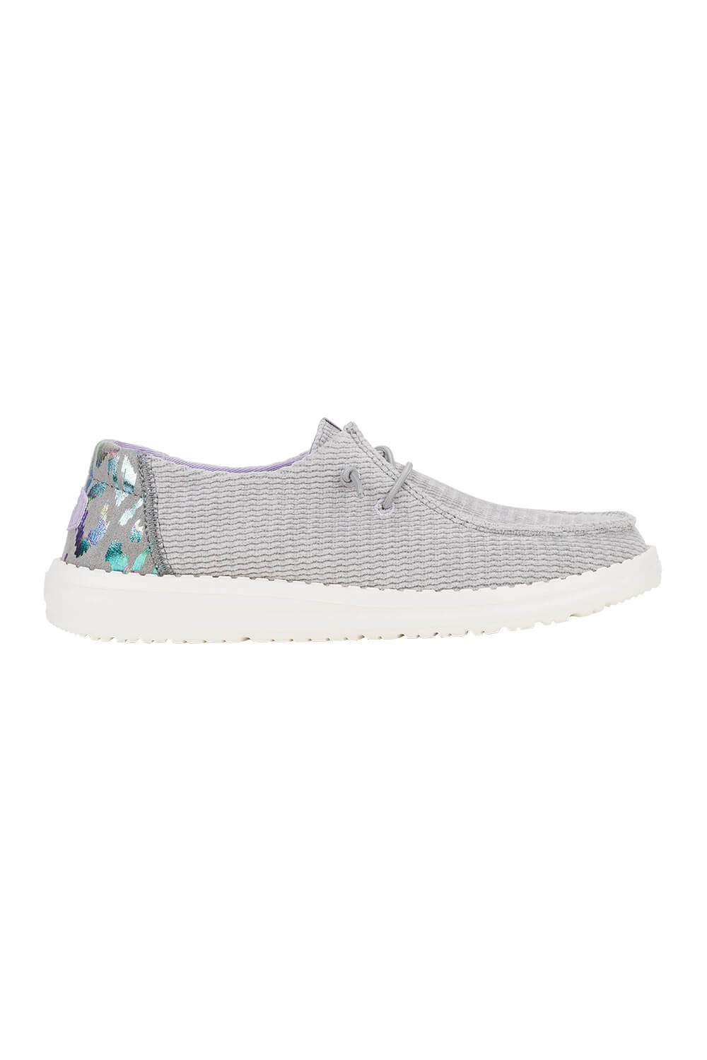 HEYDUDE Women's Wendy Corduroy Leo Shoes in Grey | 41915-030
