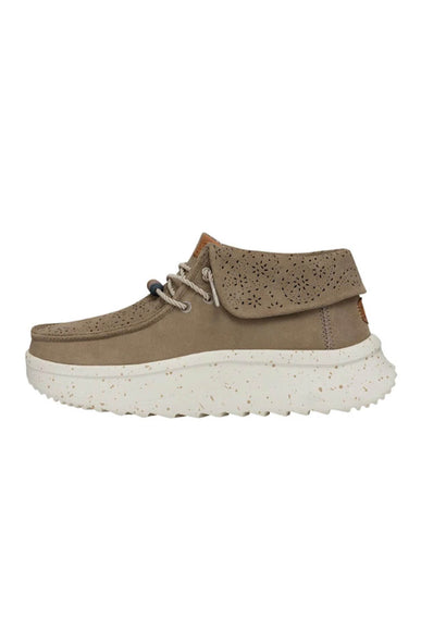 HEYDUDE Women’s Wendy Peak Fold Suede Booties in Brown
