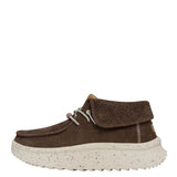 HEYDUDE Women’s Wendy Peak Fold Boot Suede Booties in Cocoa Brown