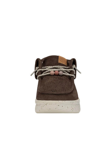 HEYDUDE Women’s Wendy Peak Fold Boot Suede Booties in Cocoa Brown