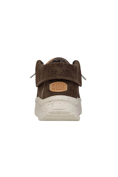 HEYDUDE Women’s Wendy Peak Fold Boot Suede Booties in Cocoa Brown