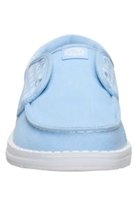 HEYDUDE Women’s Wendy Cru Gingham Shoes in Skyway/Blue Multi