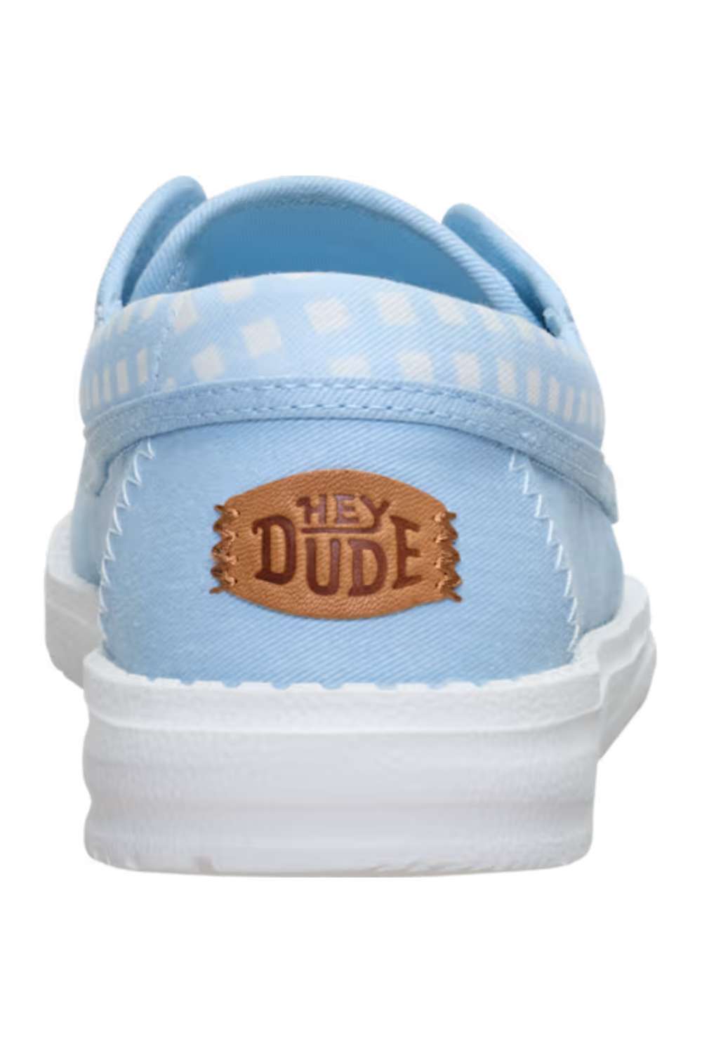 HEYDUDE Women’s Wendy Cru Gingham Shoes in Skyway/Blue Multi