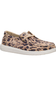 Suede textured slip on shoe, with elastic laces and gold aglets 