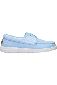 HEYDUDE Women’s Wendy Cru Gingham Shoes in Skyway/Blue Multi