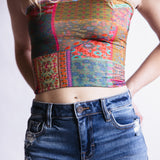 Hidden Frayed Hem Stretch Dark Wash Denim Shorts for Women