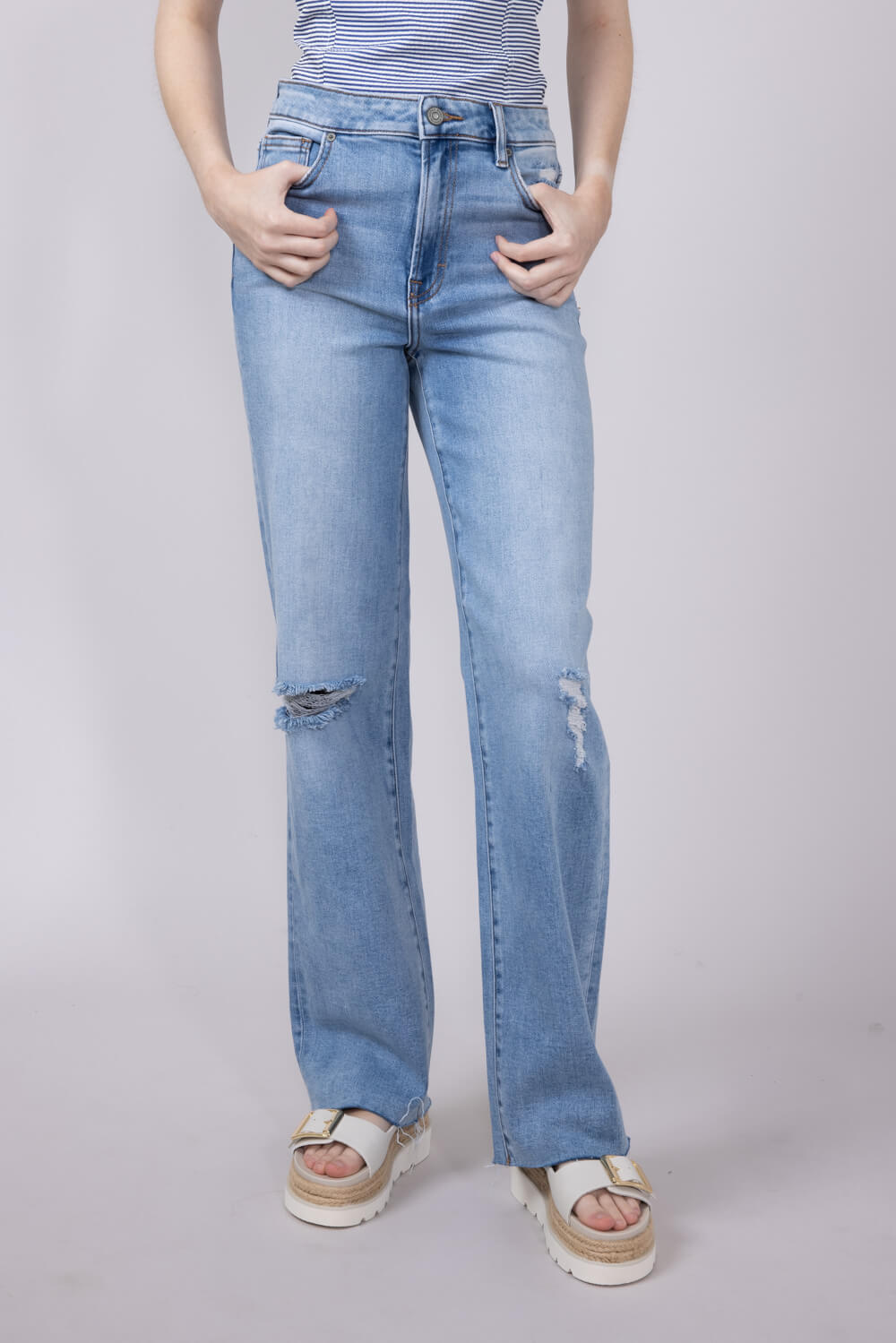 Hidden Ella High Rise Wide Straight Leg Jeans for Women