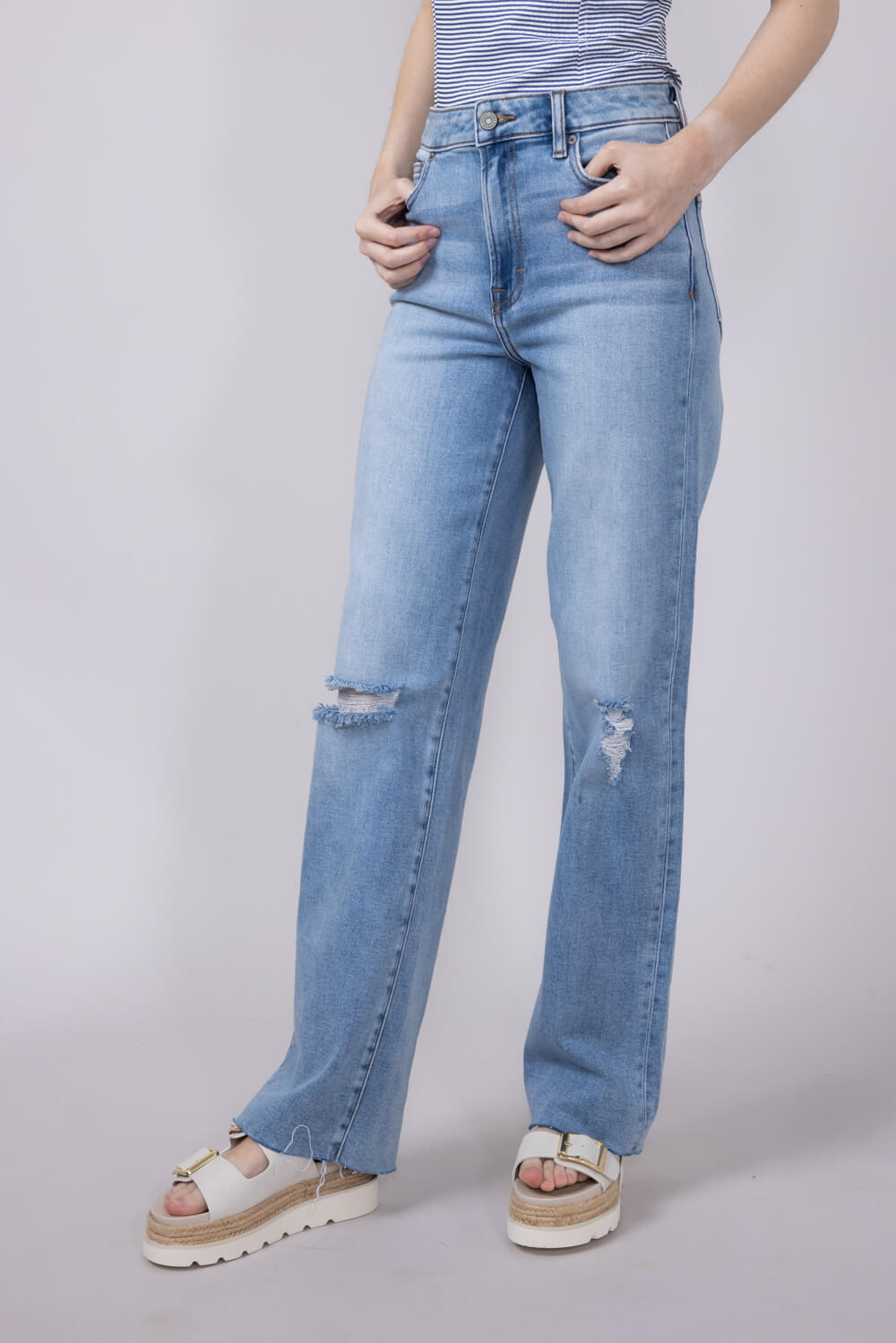 Hidden Ella High Rise Wide Straight Leg Jeans for Women