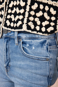 Hidden Happi High Rise Crop Flare Jeans for Women