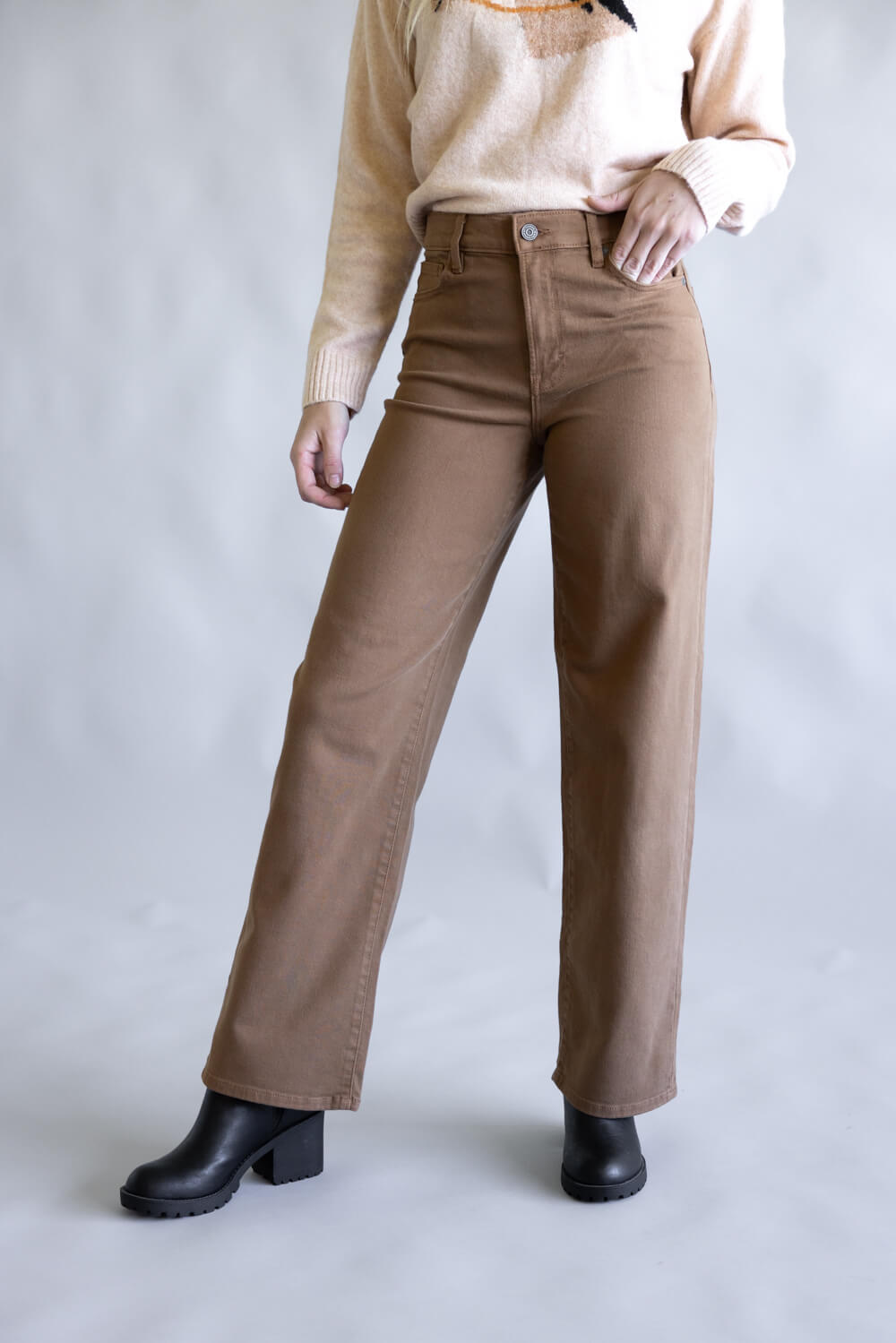 Hidden Logan High Rise Dad Jeans for Women in Brown