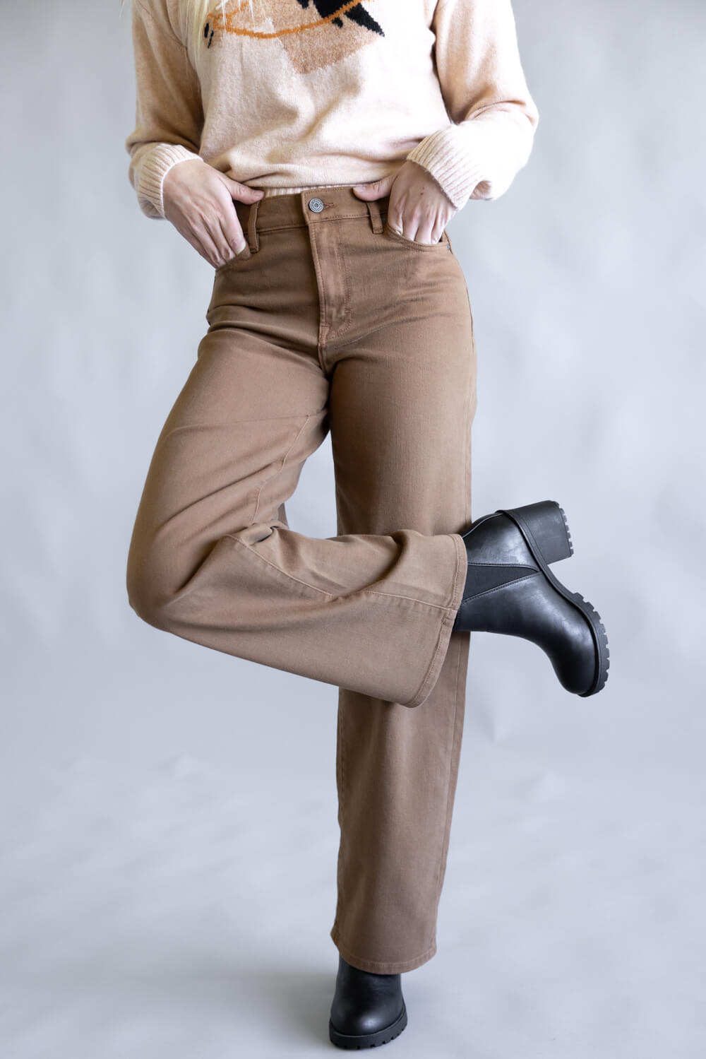 Hidden Logan High Rise Dad Jeans for Women in Brown