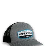 Honey Hole Outdoors OG Hex Trucker Hat for Men in Grey