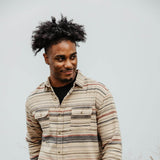 Horizontal Stripe Flannel for Men in Irish Cream