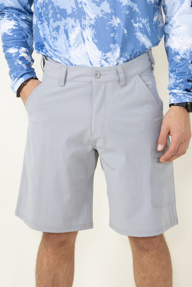 Huk Fishing Next Level Shorts for Men in Grey
