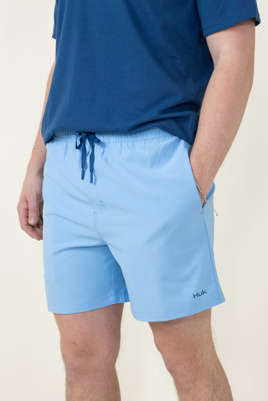 Huk Fishing Pursuit 5.5” Volley Shorts for Men in Blue