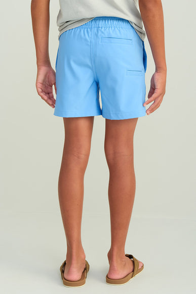 Huk Fishing Youth Pursuit Volley Shorts for Boys in Light Blue