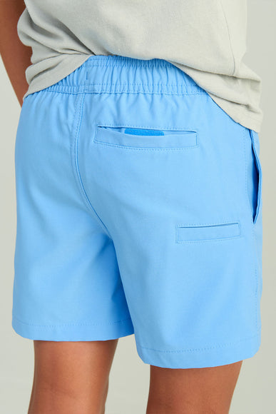 Huk Fishing Youth Pursuit Volley Shorts for Boys in Light Blue