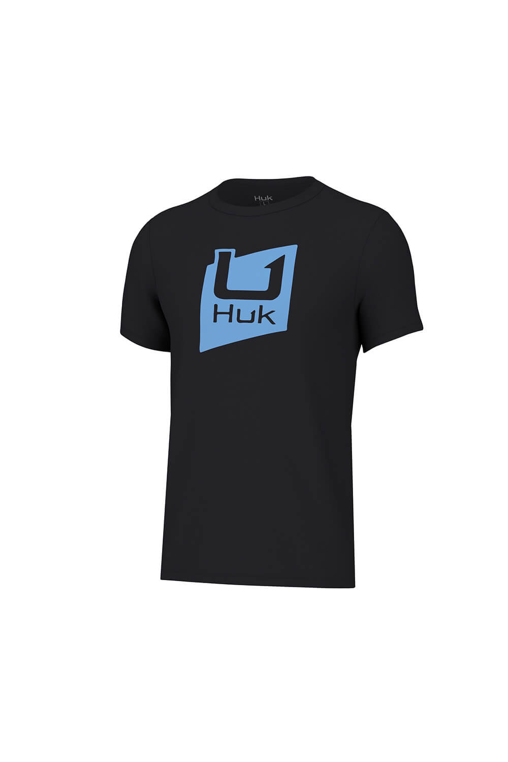 Huk Fishing Youth Slice Logo T-Shirt for Boys in Black at Glik's , XS