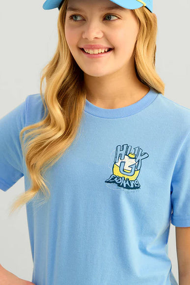 Huk Fishing Youth Rad Series T-Shirt for Girls in Blue