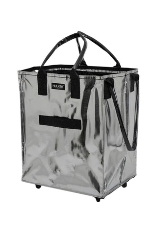 Hulken Large Rolling Tote in Silver