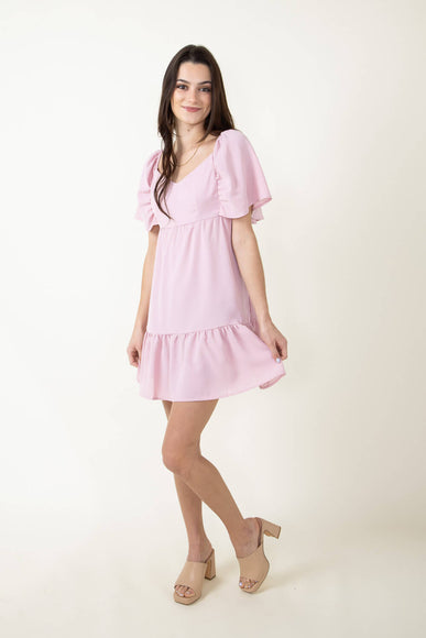 Hyfve Flowy Tiered Dress for Women in Pink