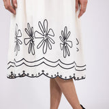 Illa Illa Linen Embroidery Midi Dress for Women in Natural