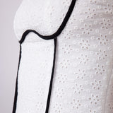 Illa Illa Eyelet Lace Binding Mini Dress for Women in Off White